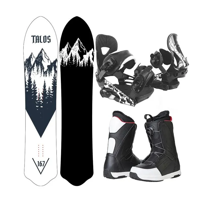 Powder Swallows Tail Poplar Wood Core Custom Fish Tail Snowboard